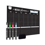 Cinch Magnetic Dry Erase Weekly Calendar Blackboard for Fridge (17" x 12")