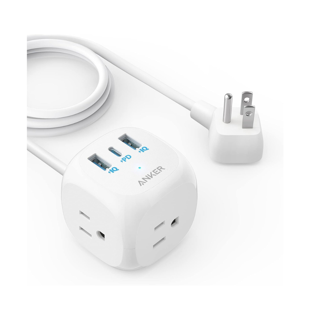 Anker 20W Usb-C 321 Power Strip with 3 Outlets & 5ft Cord