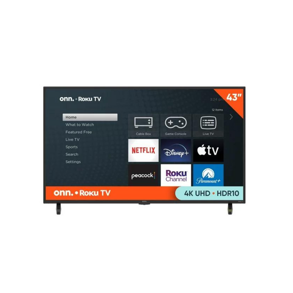 Onn 43" 4K Ultra HDR Smart LED Roku TV