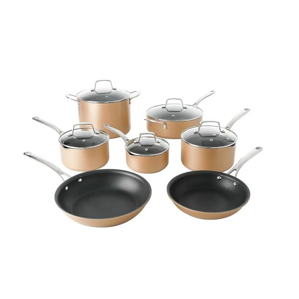 12-Piece Martha Stewart Aluminum Hard Anodized Nonstick Cookware Set