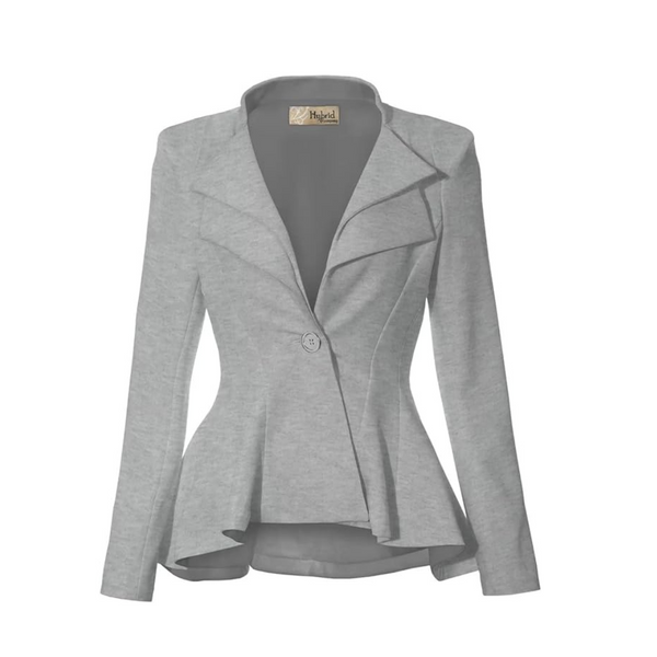 Hybrid & Company Women's Casual Double Notch Lapel Office Blazer