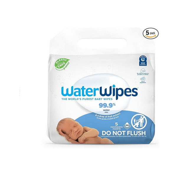 300-Count Plastic-Free Original 99.9% Water Based Baby Wipes