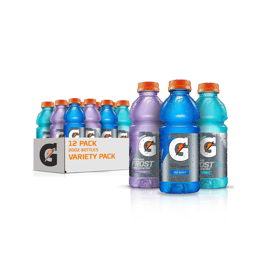 12-Pack Gatorade Frost Thirst Quencher Variety Pack Bottles, 20 Ounce