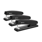 3-Pack Amazon Basics 25 Sheet Capacity Non-Slip Stapler with 1000 Staples