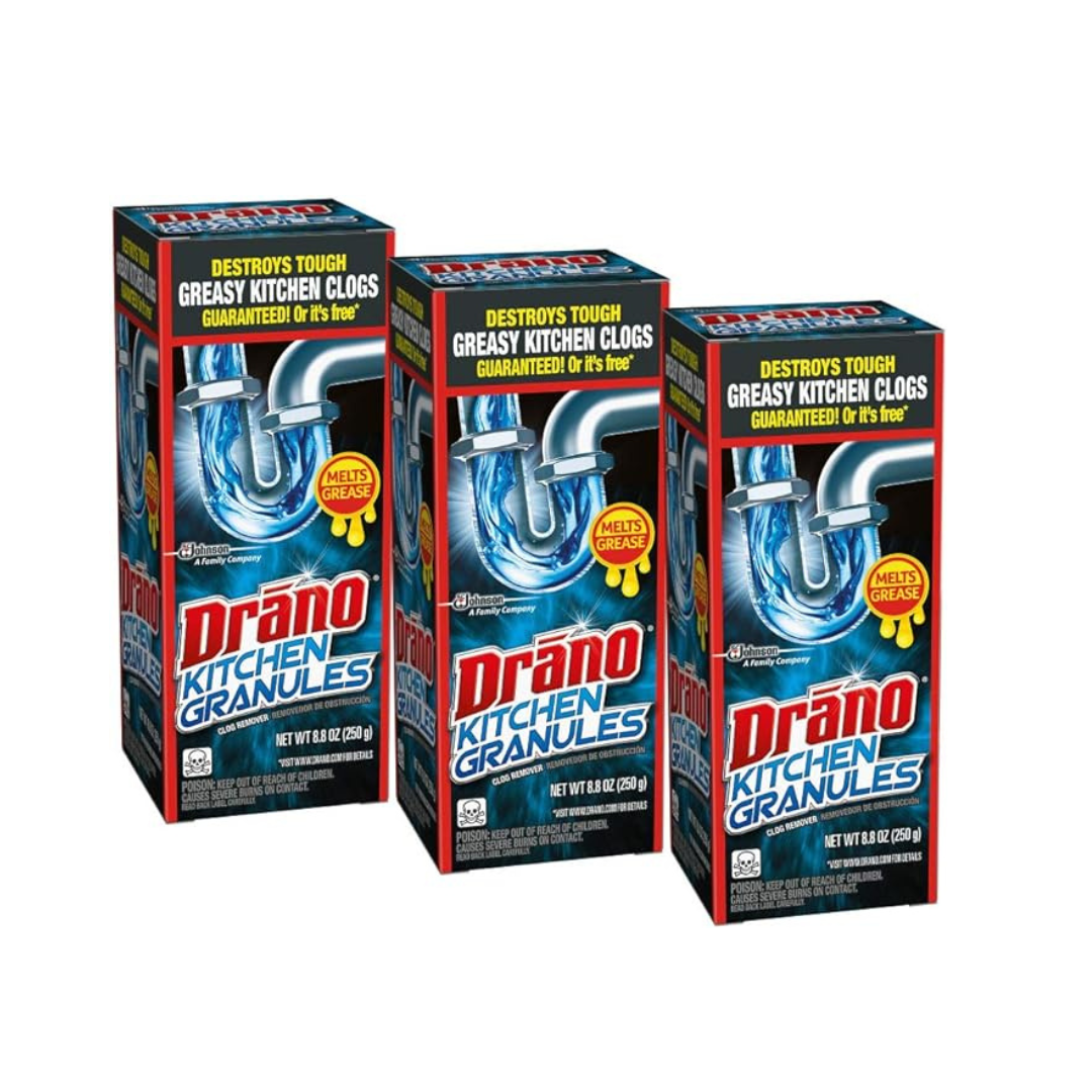 3-Pack Drano Kitchen Granules Clog Remover (8.8 oz)