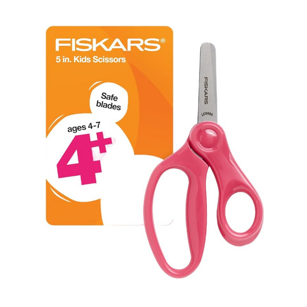 Fiskars 5" Blunt-Tip Scissors for Kids (Ages 4-7)