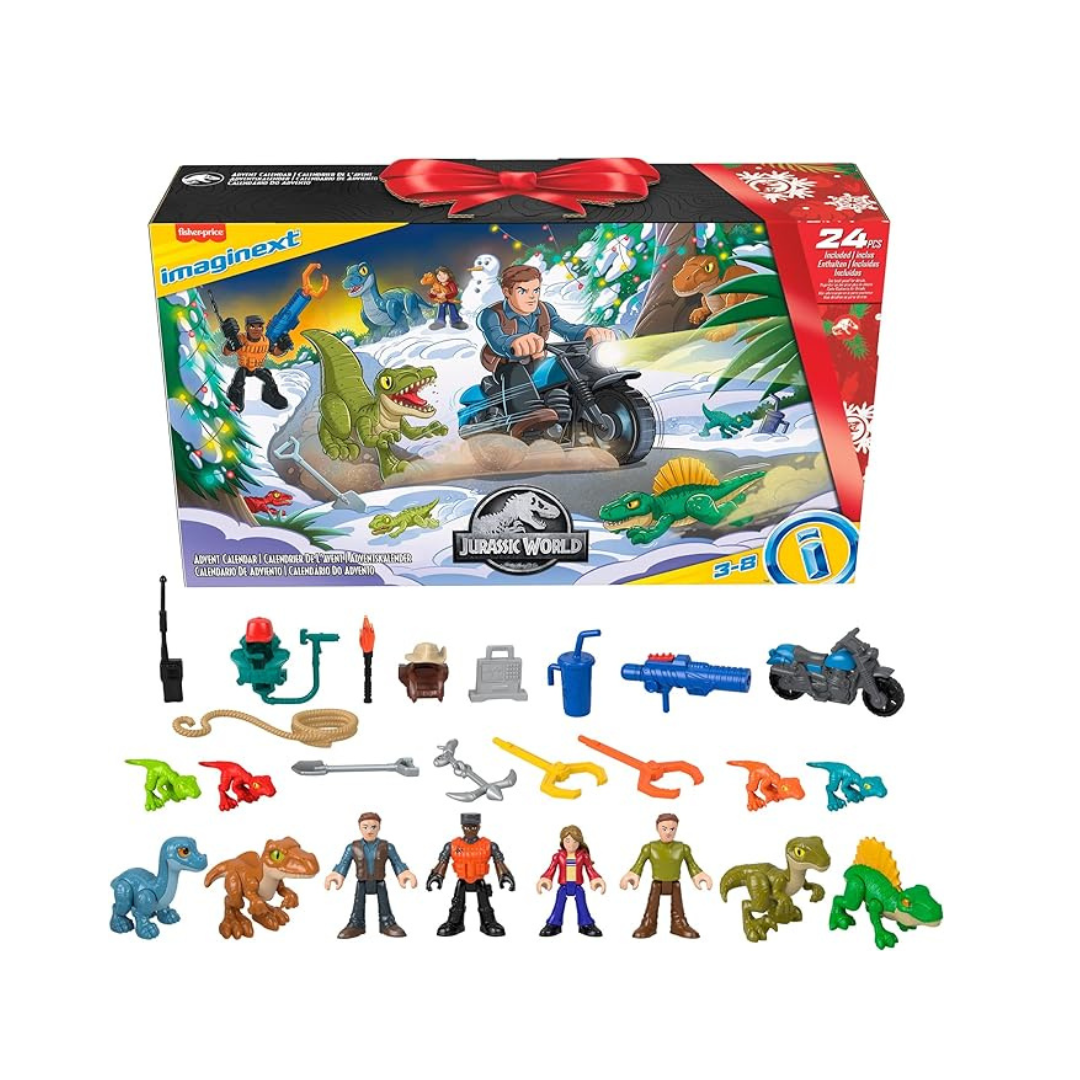 25-Count Fisher-Price Imaginext Jurassic World Advent Calendar Toys