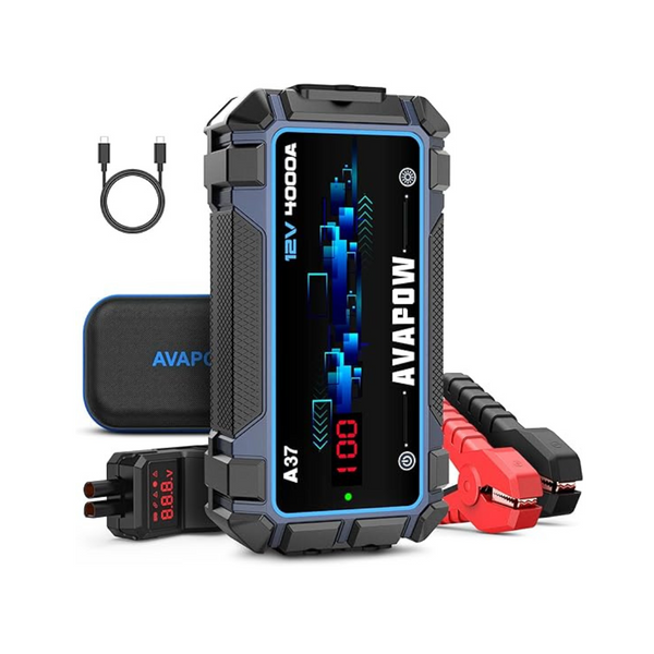 Ava Pow 12V Portable Car Battery 4000A Peak Jump Starter