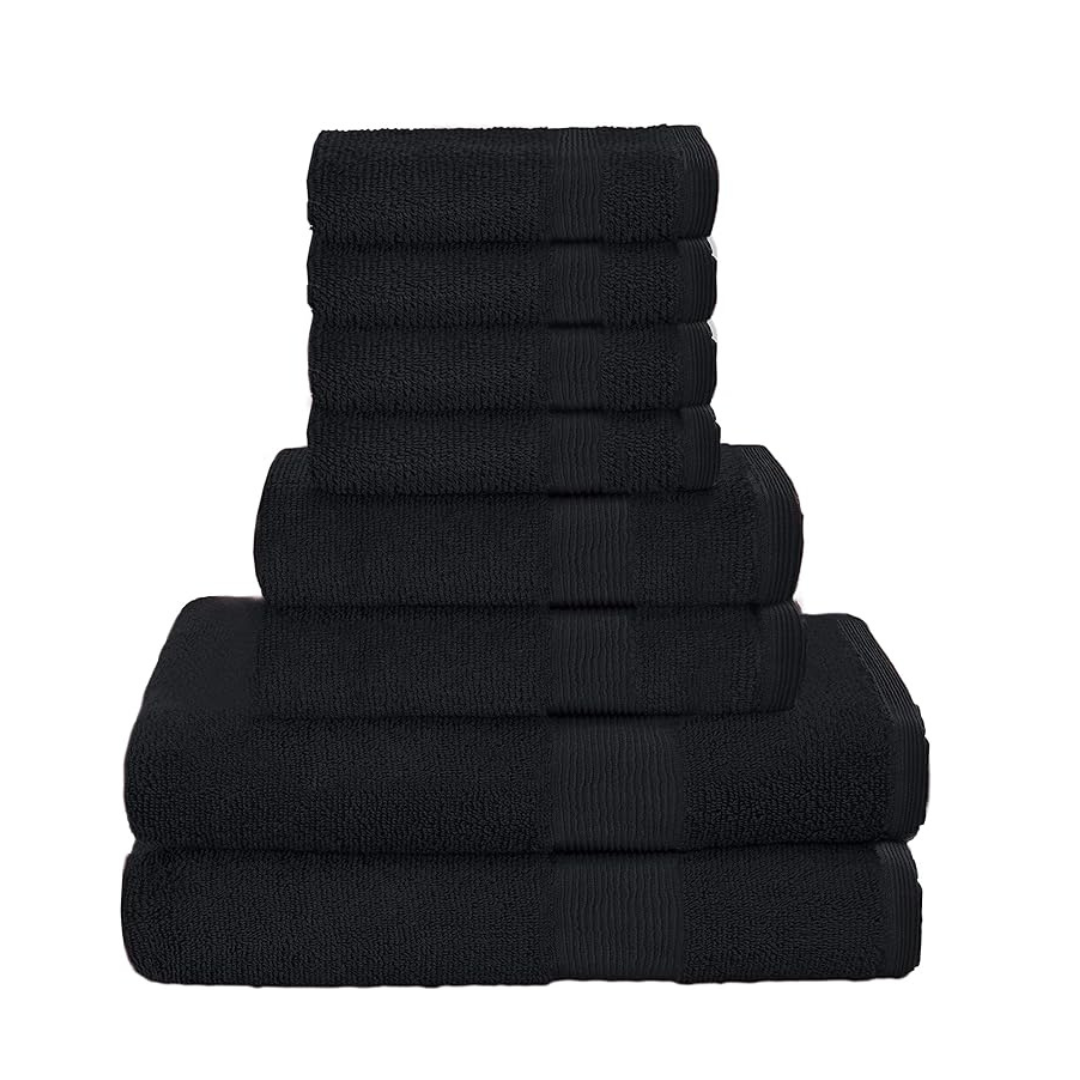 8-Piece Elvana Home 100% Ring Spun Cotton Towel Set