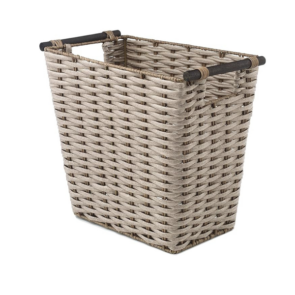 Whitmor Waste Basket with Wood Handles