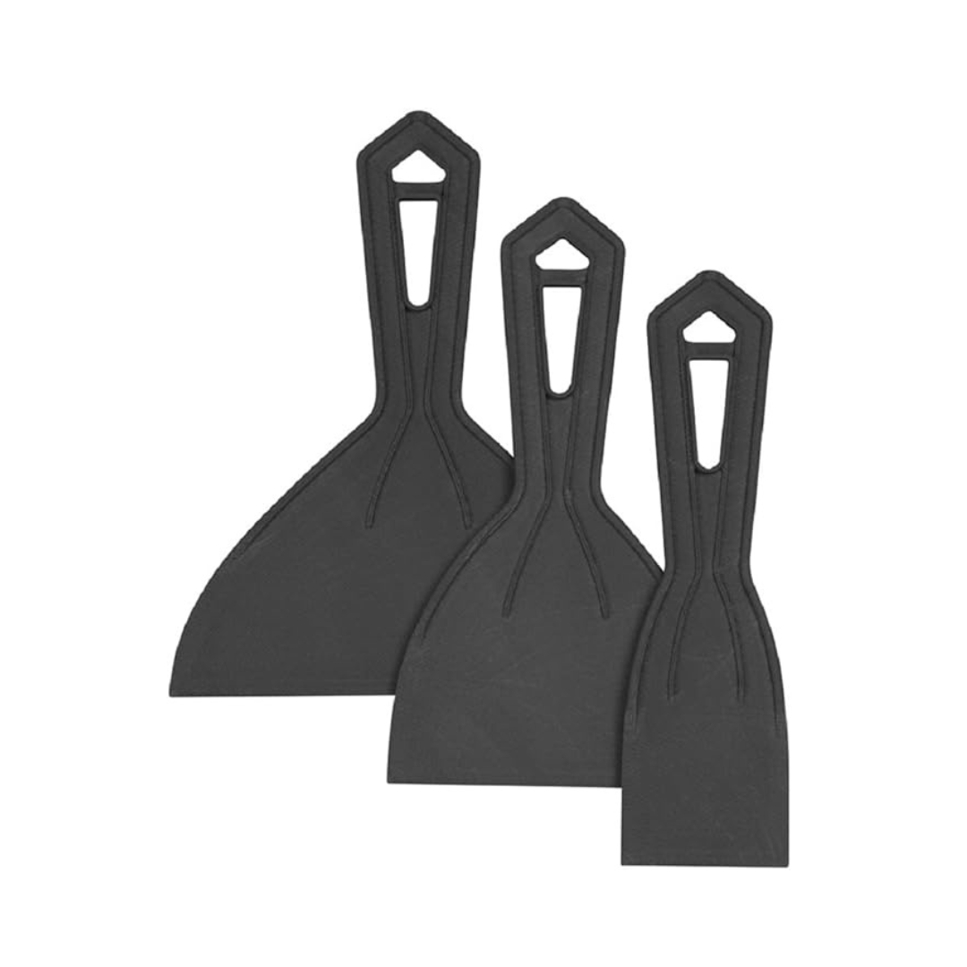 3-Pack Warner Plastic Putty Knives (Black, ‎8150)