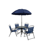 6-Piece Flash Furniture Nantucket Patio Garden Set (Navy)