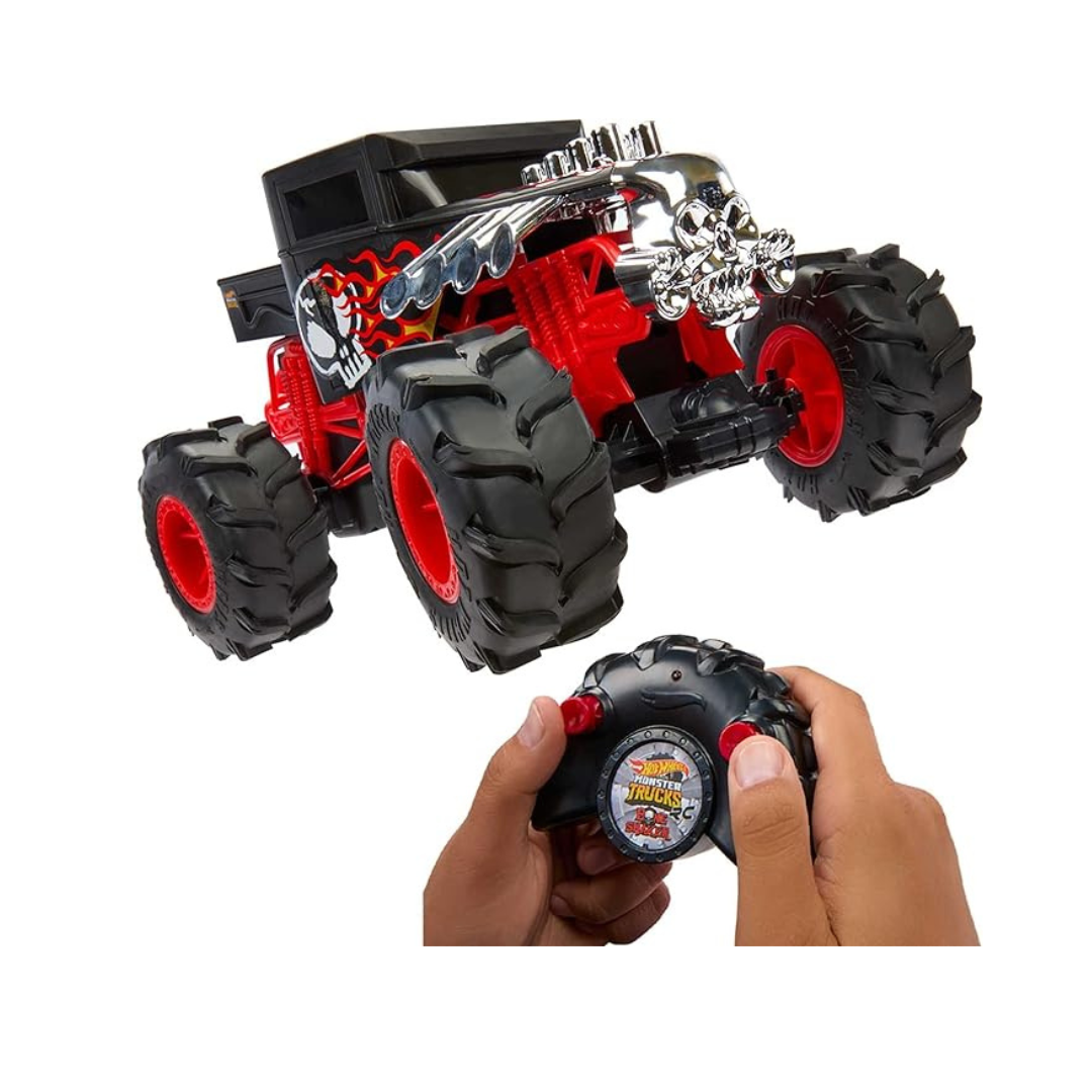 Hot Wheels RC Monster Trucks 1:15 Scale Bone Shaker Remote-Control Toy