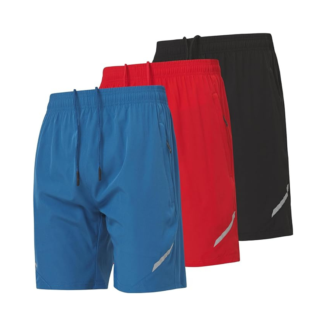 3-Pack Ultra Performance Gym Athletic Workout Casual Running Mens Shorts