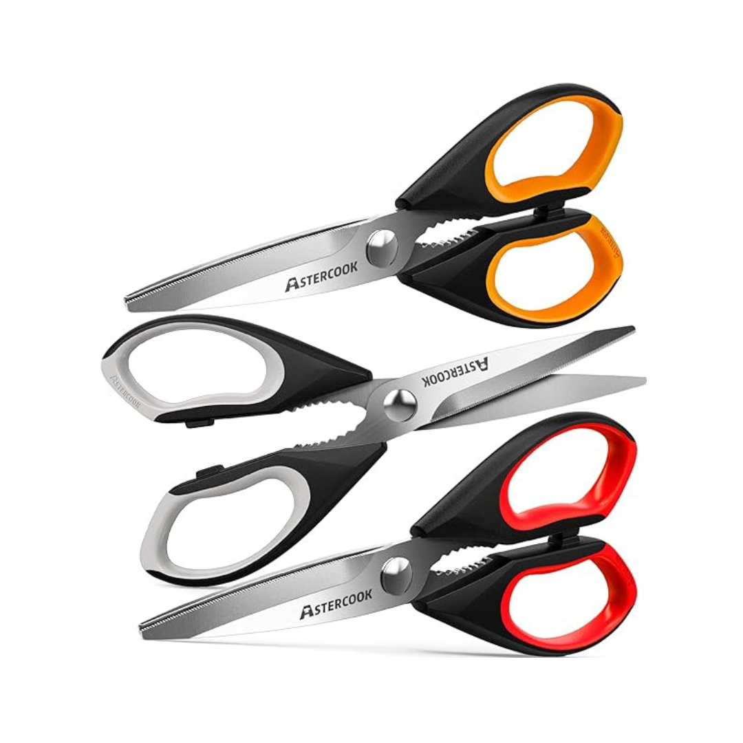 Astercook Heavy Duty Kitchen Shears with Serrated Blade