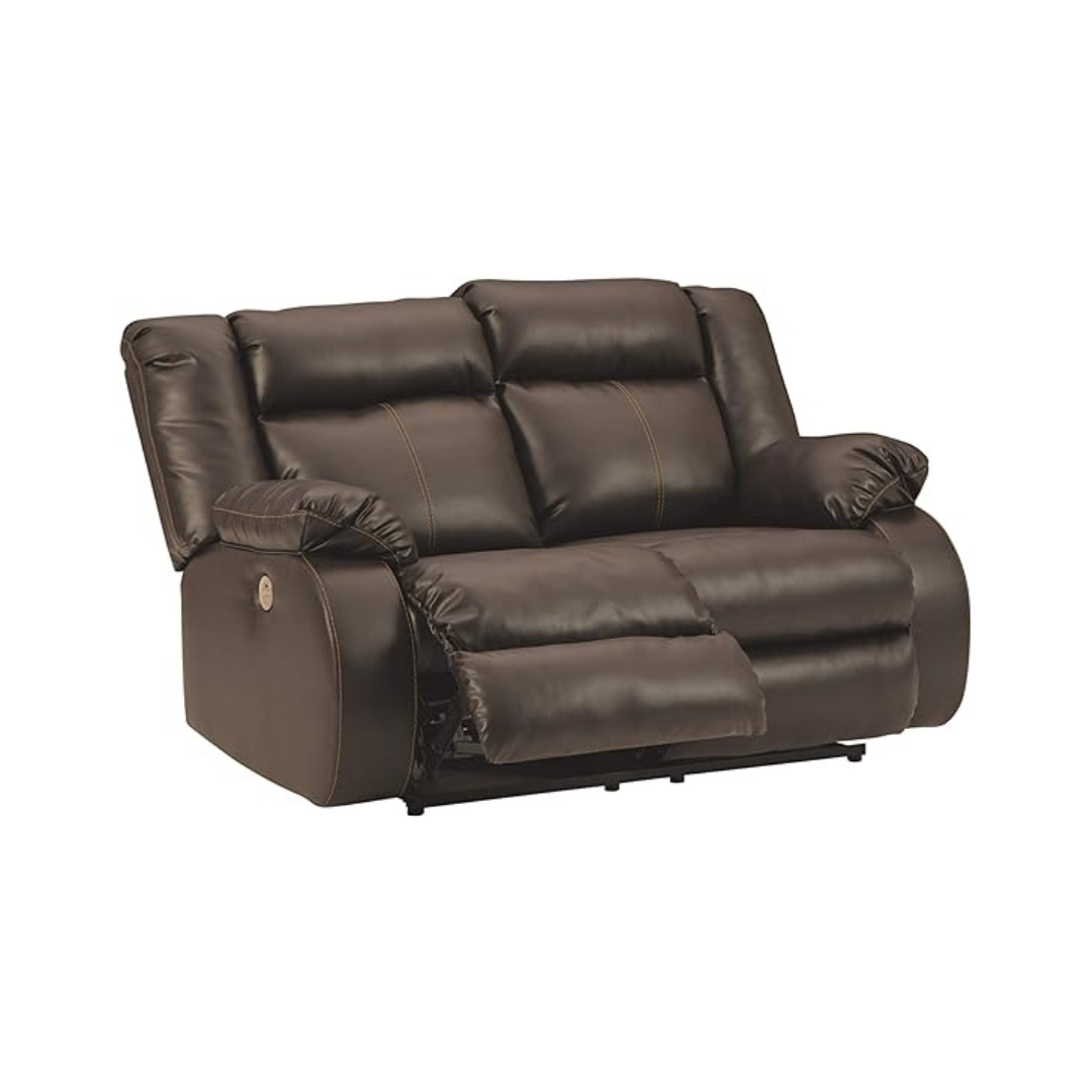 Signature Design by Ashley Denoron Faux Leather Power Reclining Loveseat