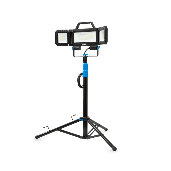 Hart LED 3-Head Adjustable Plug-in Work Light with Tripod