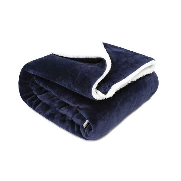 Reversible Plush Sherpa Fleece Baby Blanket