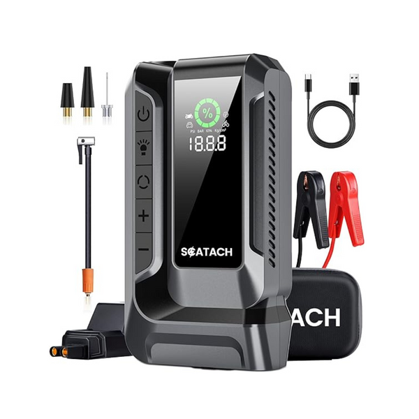 4000A Portable Car Jump Starter with Air Compressor