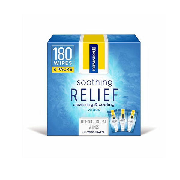 60-Count Preparation H Hemorrhoid Treatment Soothing Relief Cleansing & Cooling Wipes