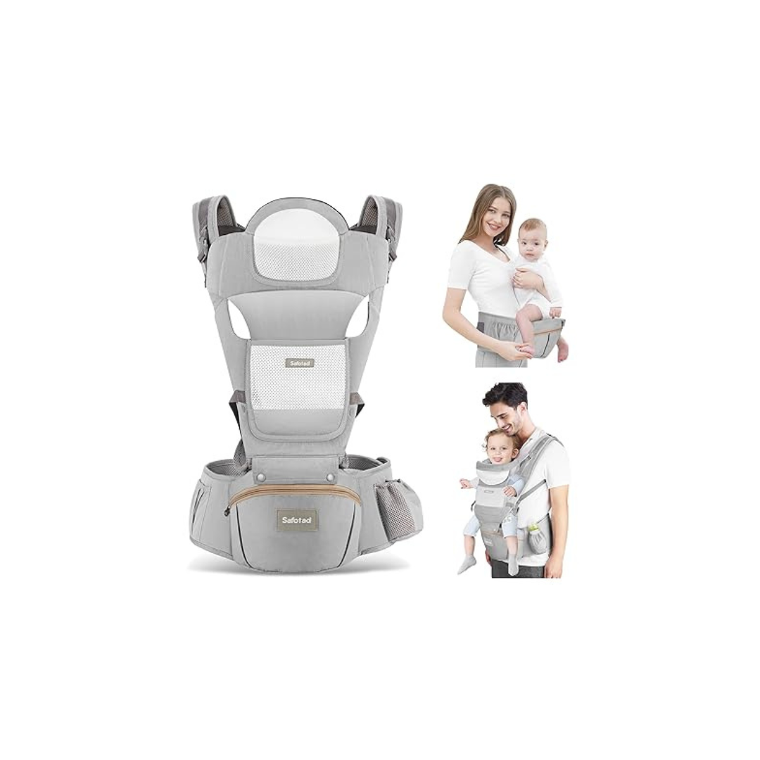 Safotad 6-in-1 Baby Carrier with Hip Seat