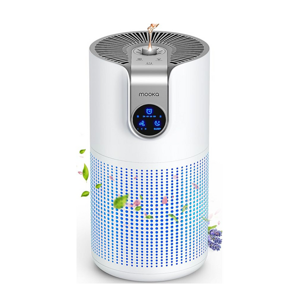 Mooka HEPA Filter Air Purifier with Aromatherapy (1500 sq ft)