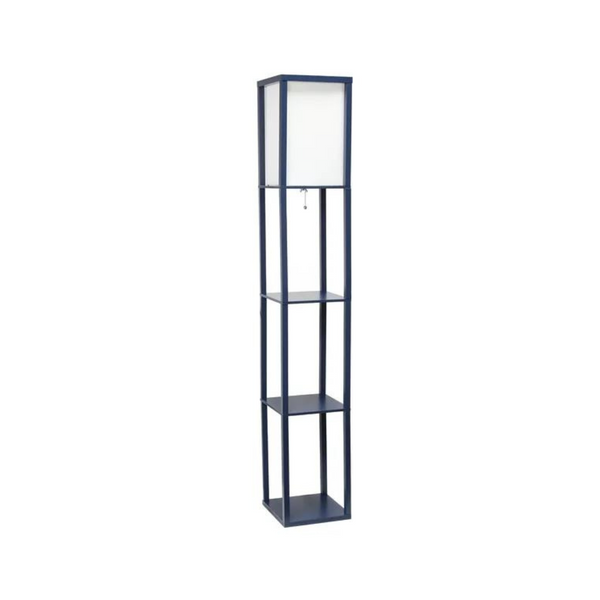 Simple Designs 62.5" Floor Lamp Etagere Organizer Storage Shelf