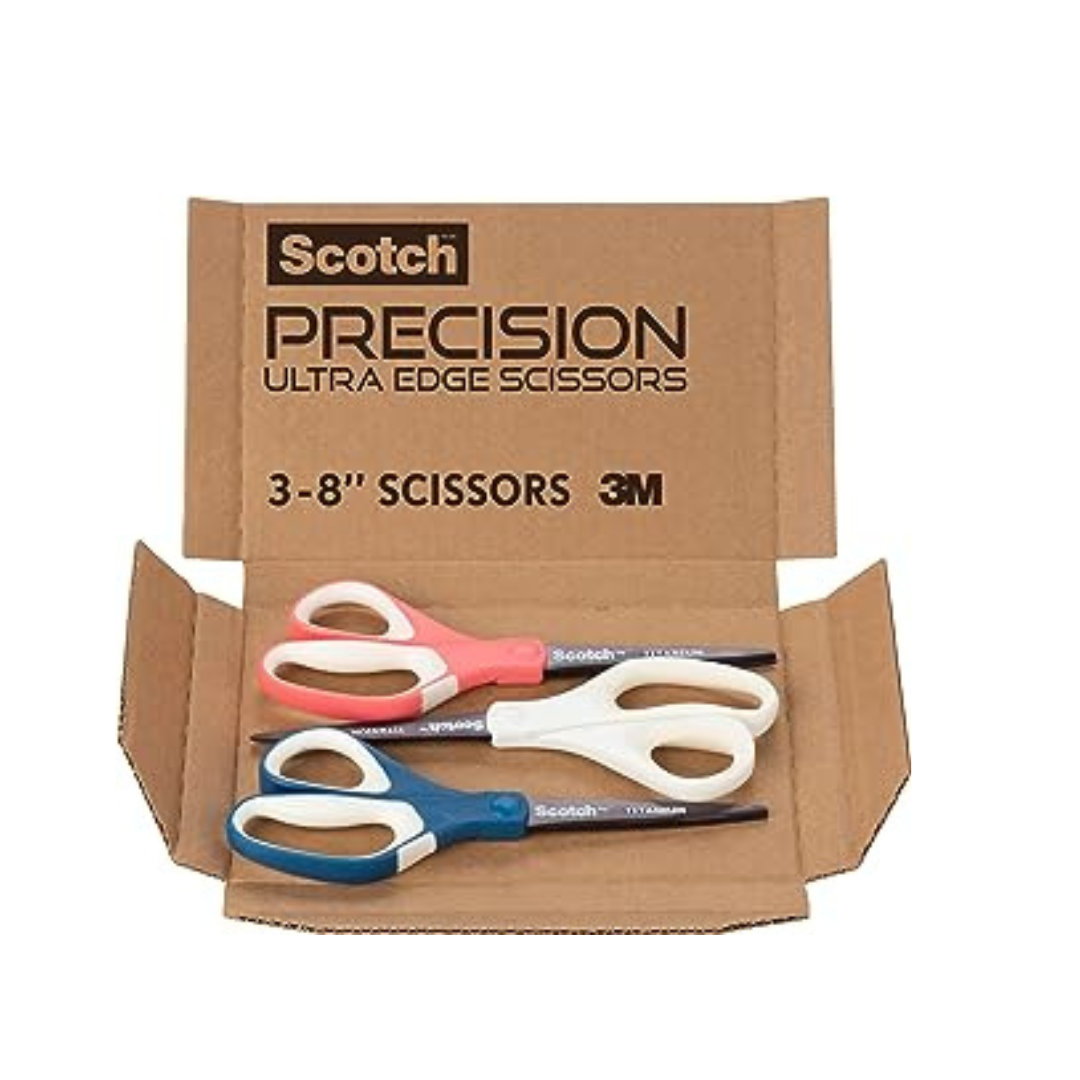 3-Pack Scotch 8" Precision Ultra Edge Scissors