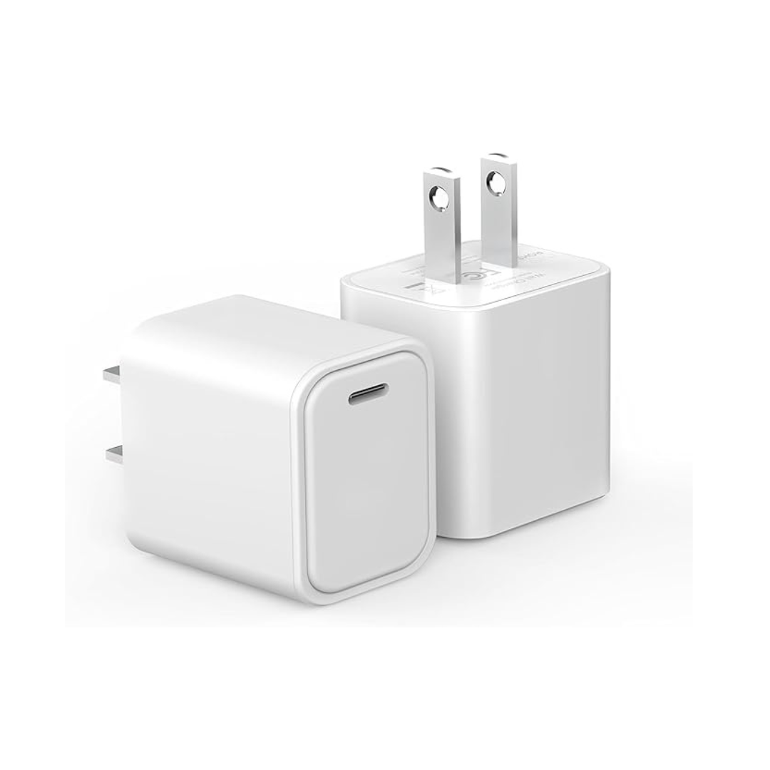 2-Pack Aduarjo 20W USB-C Power Adapter Charger Block