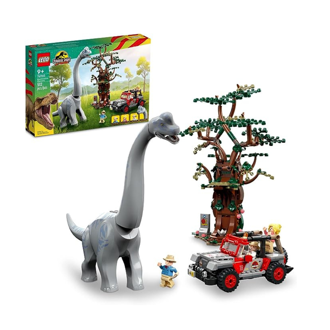 512-Piece LEGO Jurassic Park Brachiosaurus Discovery with Jeep Toy