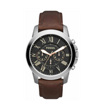 Fossil Men's Grant Stainless Steel and Leather Chronograph Quartz Watch