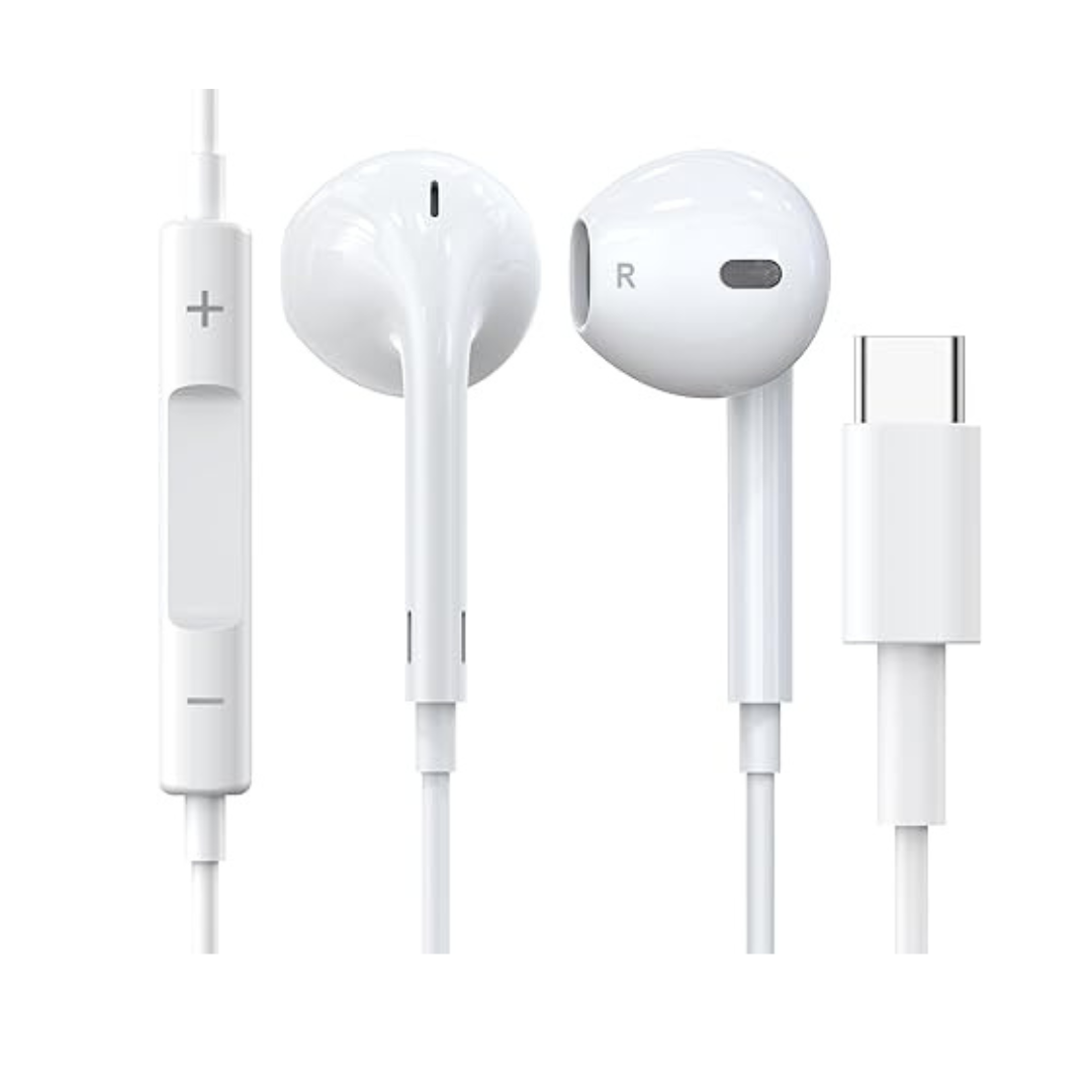 USB C Headphones for iPhone 15 with Microphone