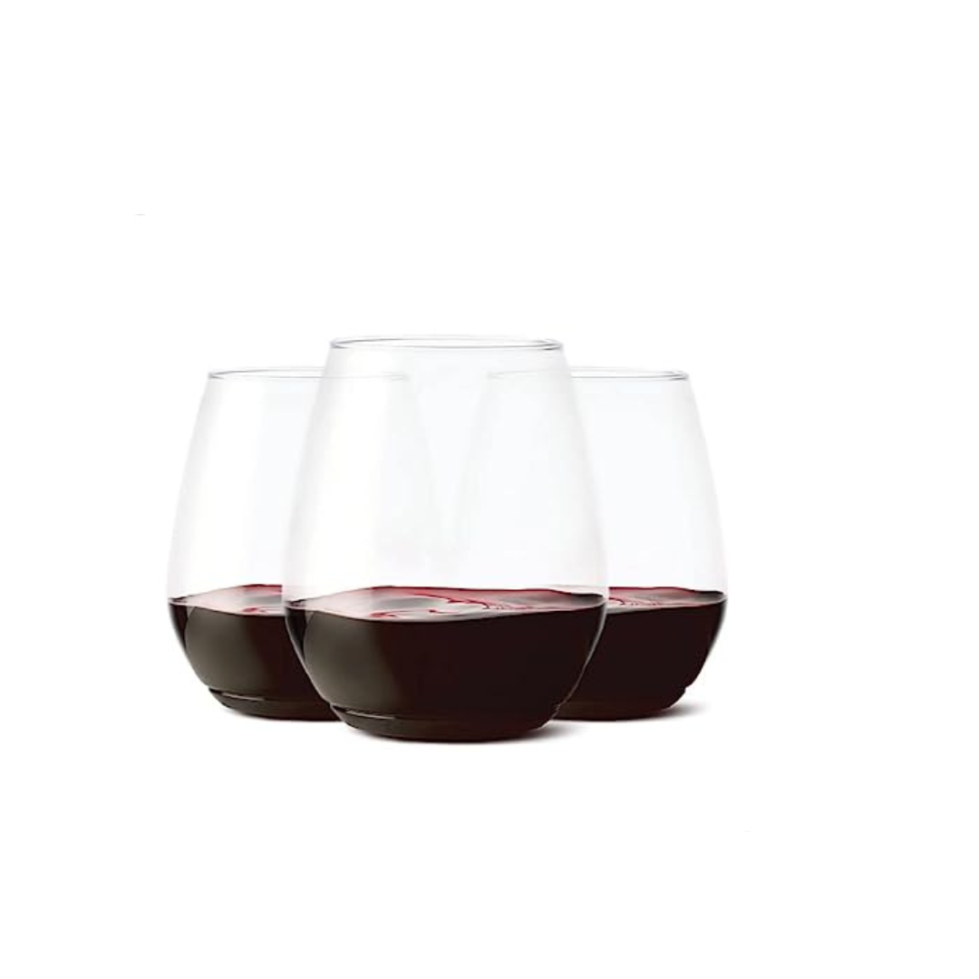 48-Count Tossware Pop 18oz Crystal Clear Plastic Wine Glasses