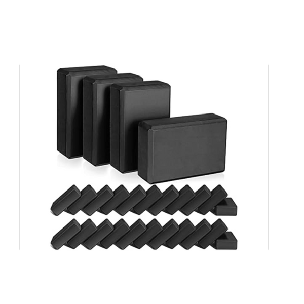 30-Piece Lenwen Non Slip Gymnastic Black Yoga Blocks