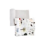 2-Pack Red Rovr 100% Organic Cotton Muslin Swaddle Infant Blanket