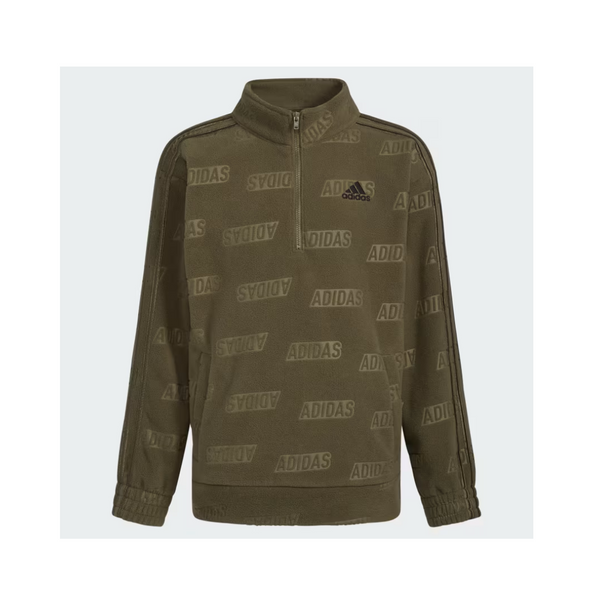 adidas Long Sleeve Brand Love Printed Cozy Half-Zip Pullover