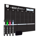 Cinch Magnetic Dry Erase Weekly Calendar Blackboard for Fridge (17" x 12")