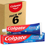 6-Pack Colgate Cavity Protection Toothpaste with Fluoride, 6 oz