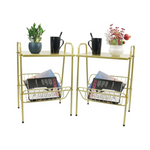 Set of 2 Gold End Table