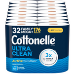 Cottonelle Ultra Clean Toilet Paper 32 Family Mega Rolls