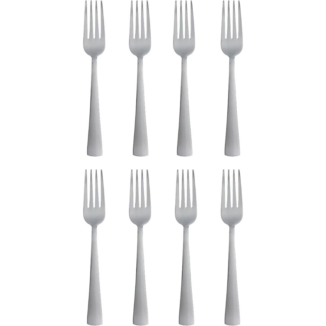 Set of 8 Oneida Zinc Everyday Flatware Dinner Forks 18/0 Silverware Set