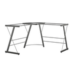 Ameriwood Home Odin Glass L-Shaped Computer Desk