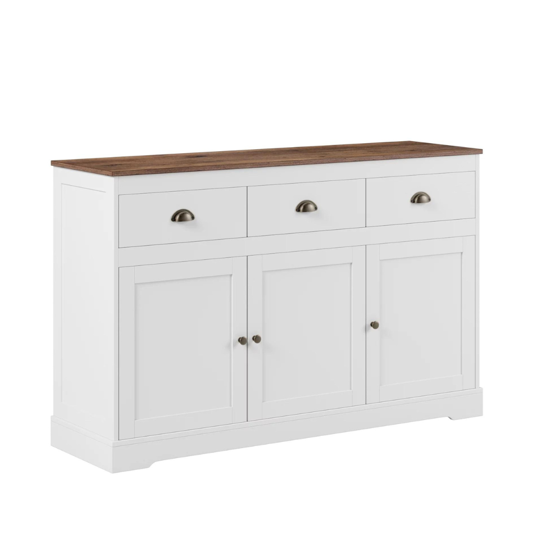 Homfa 53.54” W Sideboard Buffet Cabinet with 3 Drawers