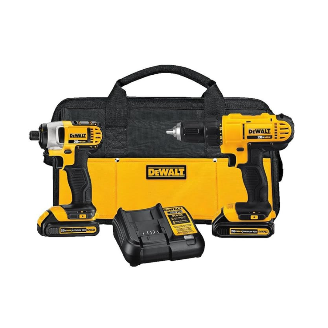 Dewalt 20V Cordless Drill and Impact Driver with 2 Batteries