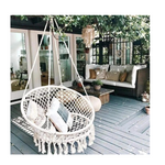Garpans Macrame Handmade Knitted Hanging Cotton Rope Swing Chair