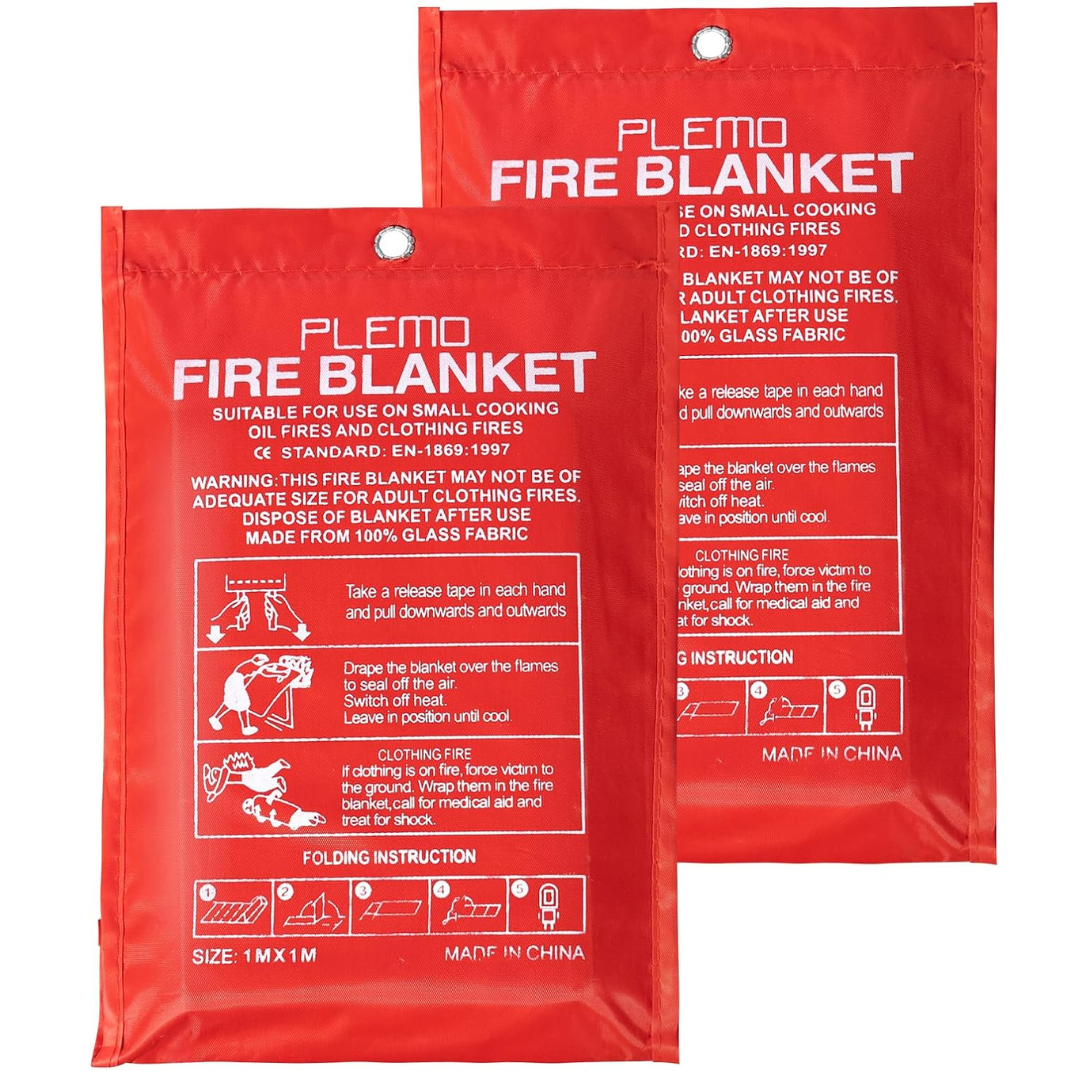 2-Pack Plemo Emergency Fire Blanket