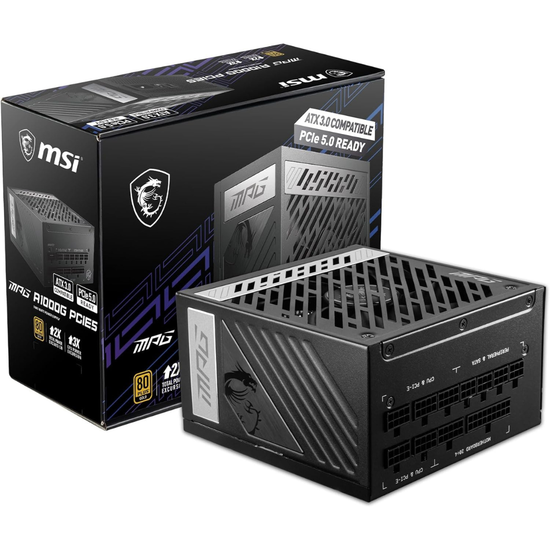 Msi 1000W Mpg A1000G Pcie 5 & ATX 3.0 Gaming Power Supply