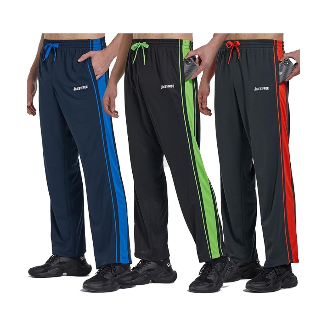 3-Pack Sacuiman Men's Athletic Sweatpants with Zipper Pockets