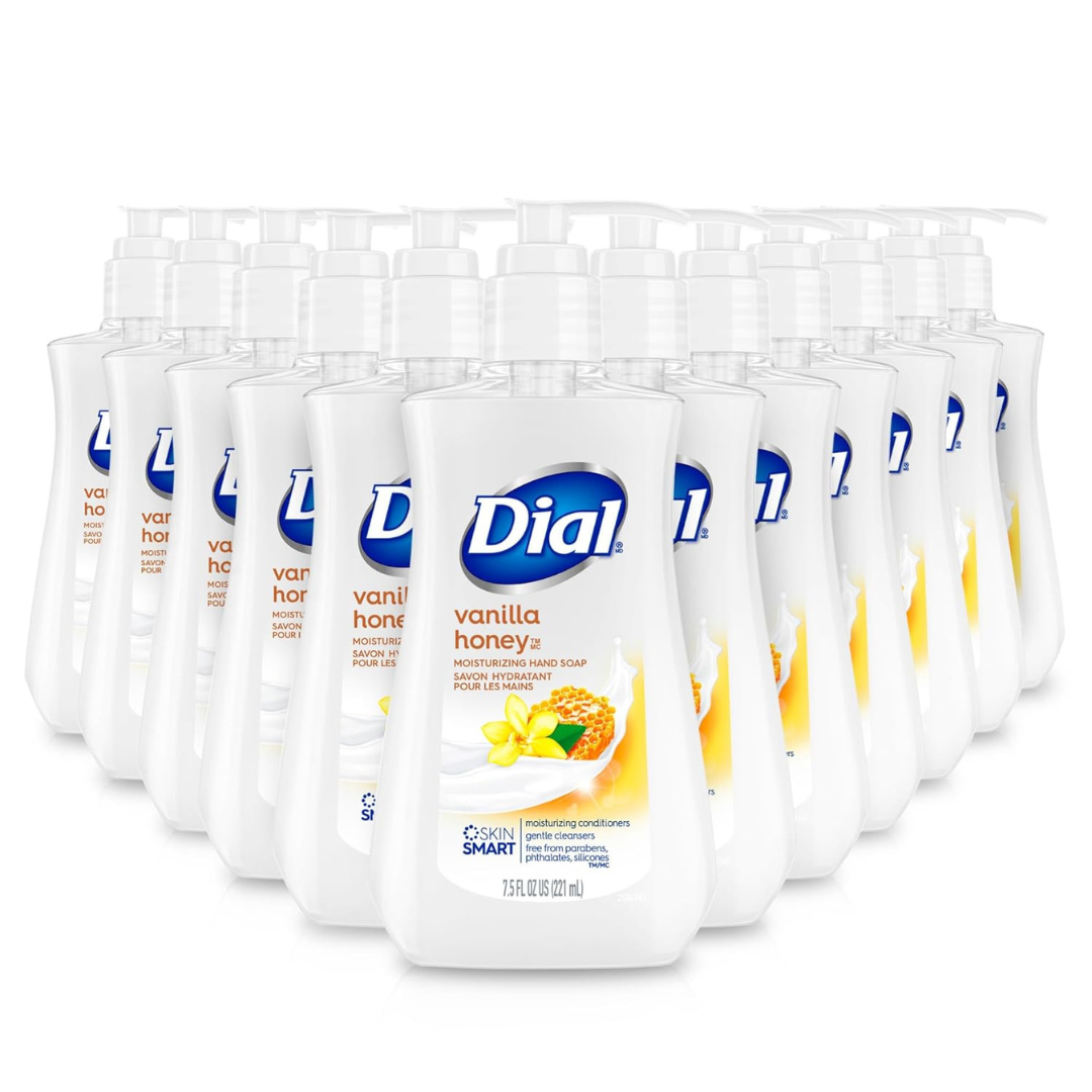 12-Pack of Dial Antibacterial Liquid Hand Soap