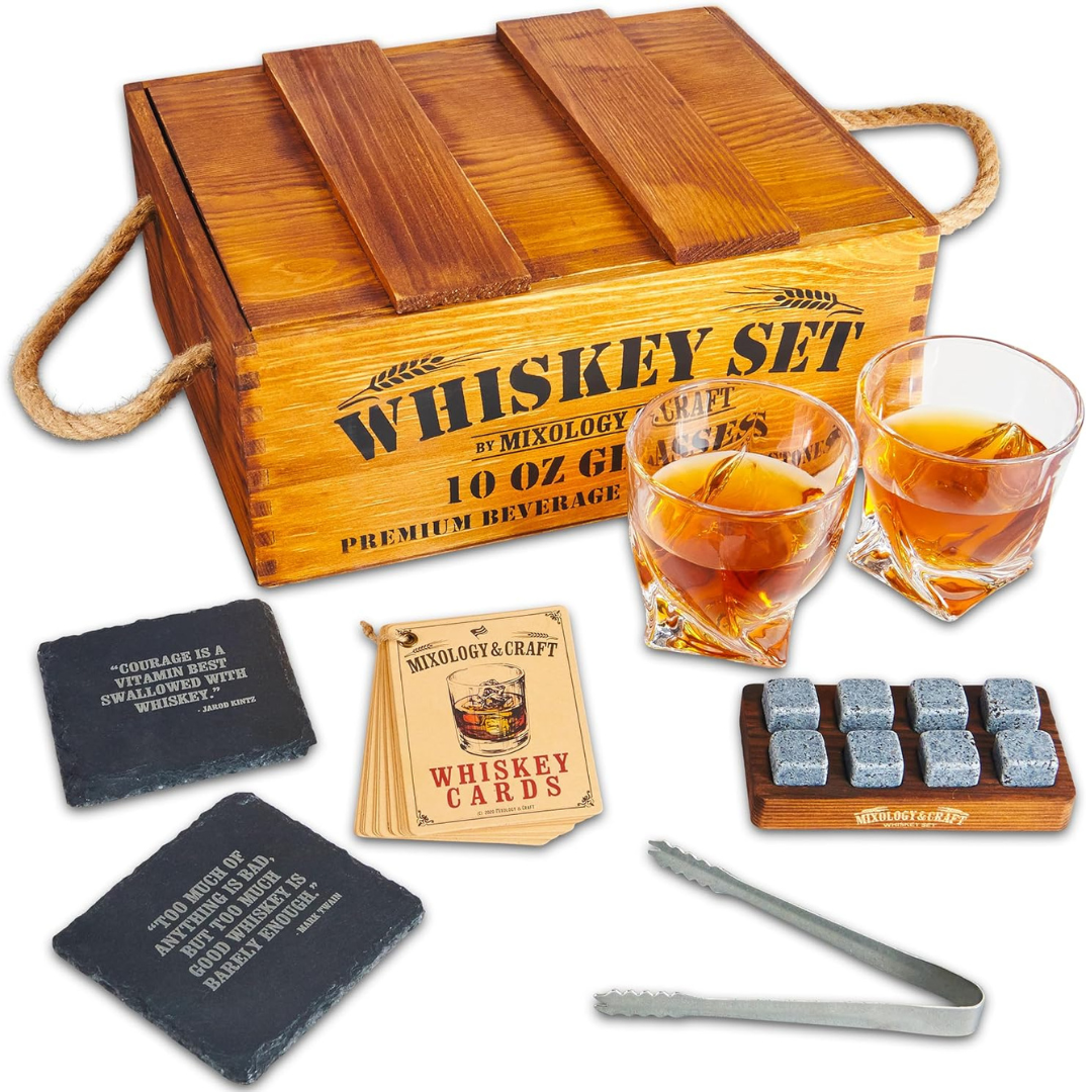 Mixology & Craft 10oz Mixology Whiskey Glass Gift Set